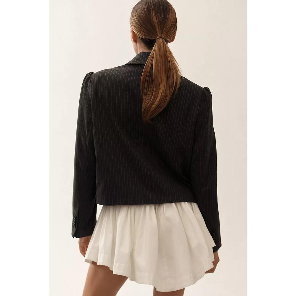 Maeve Anthropologie 80s Boxy Blazer Striped Jacket Size XS - Picture 2 of 11